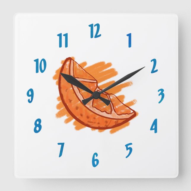 Fruit Patterns Blood Orange Gifts Square Wall Clock (Front)