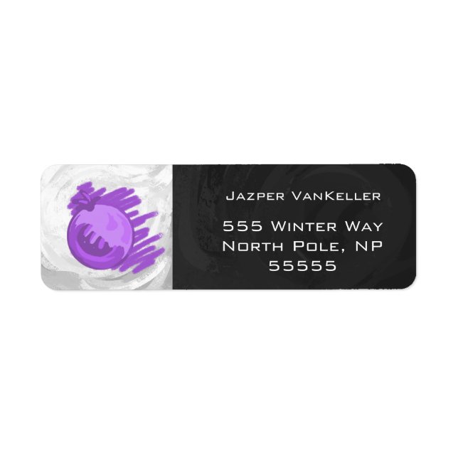 Fruit Patterns Blueberries and Cream Return Address Label (Front)