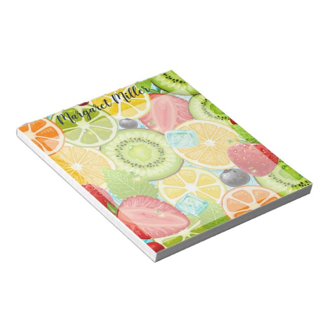 Fruit personalised notepad (Angled)