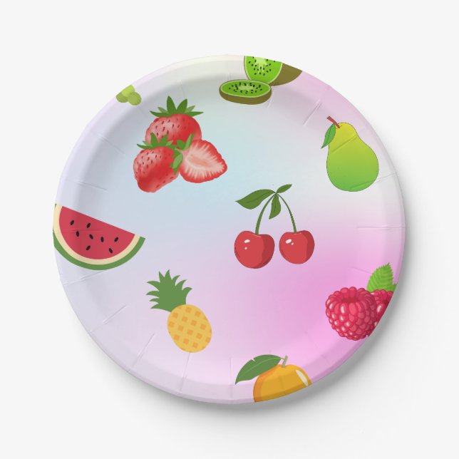 Fruit Platter Paper Plate (Front)