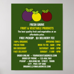 Fruit Plums, Greengrocers Advertising Poster