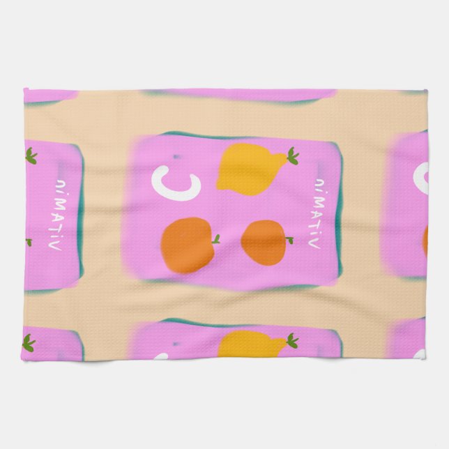 fruit print kitchen towel  (Horizontal)