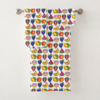 Fruit Print Strawberry Watermelon Banana Grapes