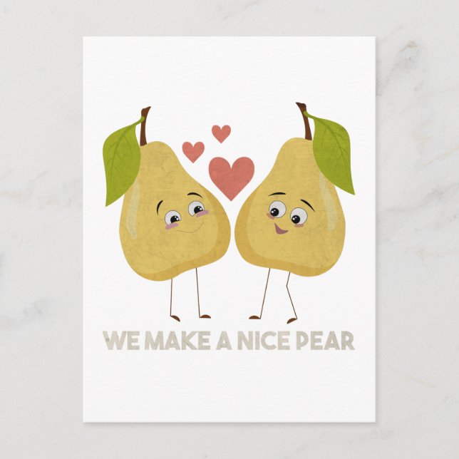 Fruit Pun: We Make a Nice Pear Postcard (Front)