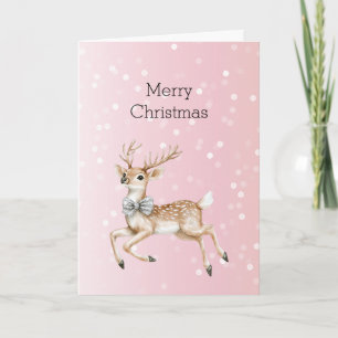 Fruit Punch Pink Ombre White Bokeh Confetti Dots Card