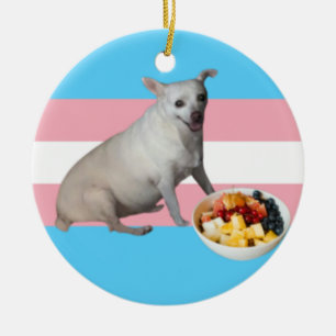 Fruit salad ceramic ornament