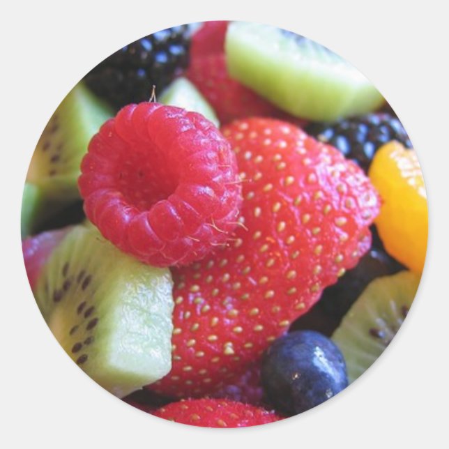 fruit-salad classic round sticker (Front)
