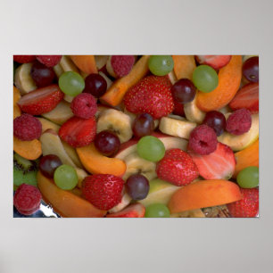Fruit salad, close-up poster