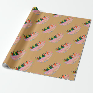 Fruit Salad funny cartoon art Wrapping Paper