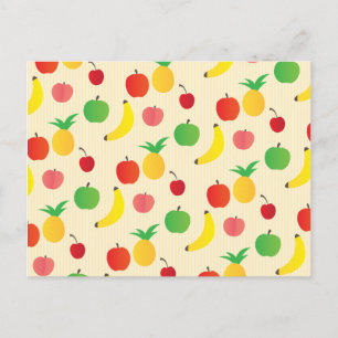 Fruit Salad Pattern Postcard