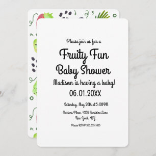 Fruit Salad Summer Colourful Fruity Baby Shower Invitation