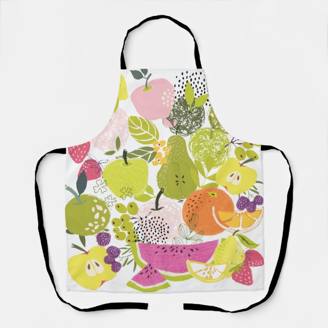 Fruit salad; summer fruit collage  apron (Front)