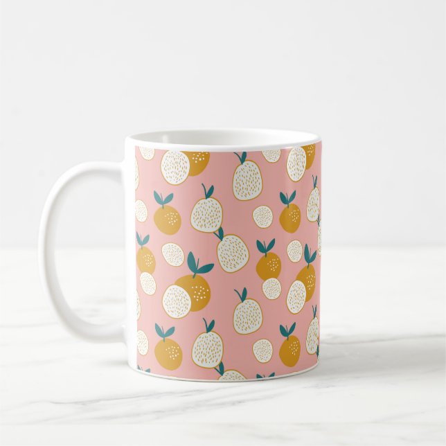 fruit seamless pattern background, print pattern coffee mug (Left)