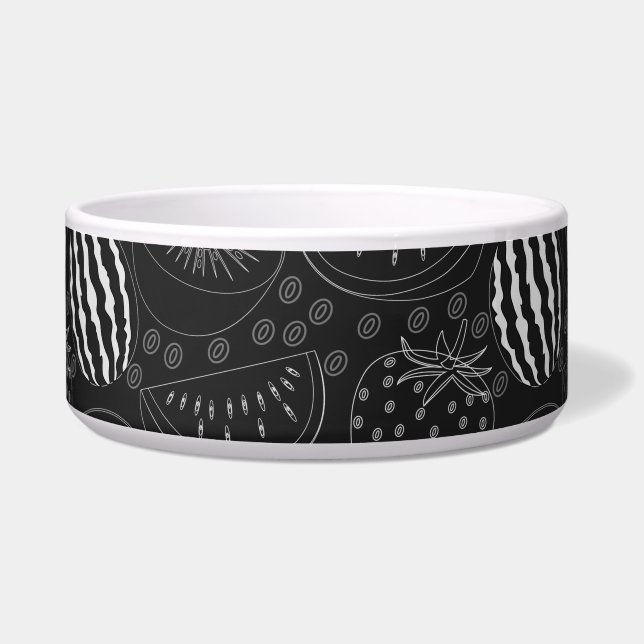 Fruit seamless pattern black and white Tropical (Front)