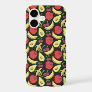 Fruit seamless pattern colourful tropical fruit