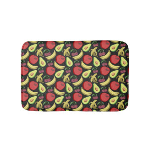 Fruit seamless pattern   colourful tropical fruit bath mat