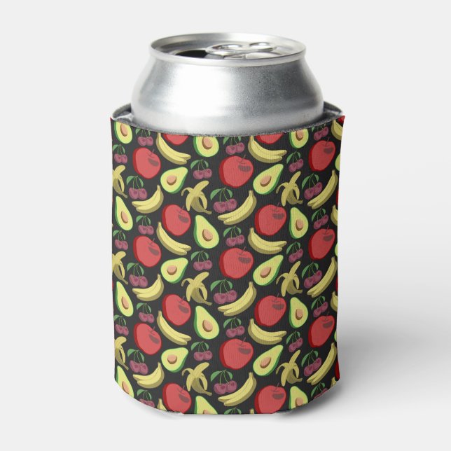 Fruit seamless pattern | colourful tropical fruit can cooler (Can Front)