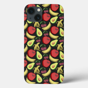 Fruit seamless pattern colourful tropical fruit iPhone 13 case