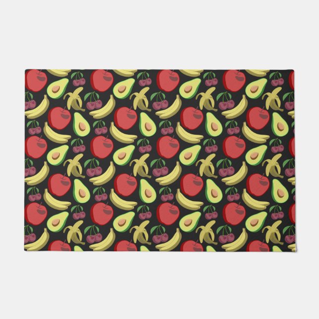 Fruit seamless pattern | colourful tropical fruit doormat (Front)