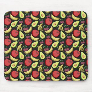 Fruit seamless pattern colourful tropical fruit mouse pad