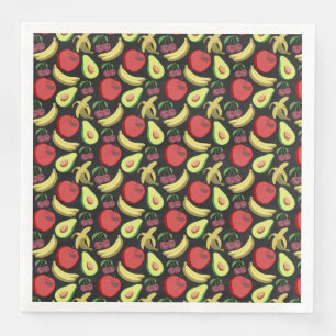 Fruit seamless pattern   colourful tropical fruit napkin