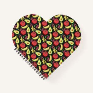 Fruit seamless pattern   colourful tropical fruit notebook