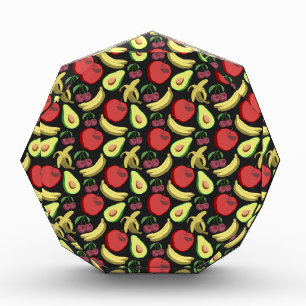 Fruit seamless pattern colourful tropical fruit photo block