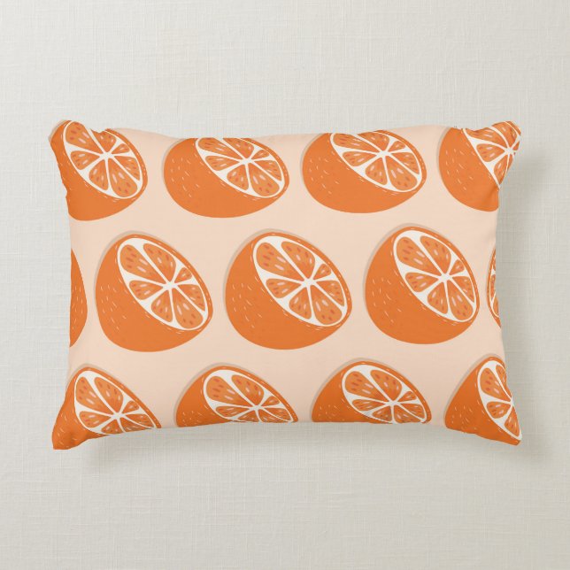 Fruit Seamless Pattern. Decorative Cushion (Front)