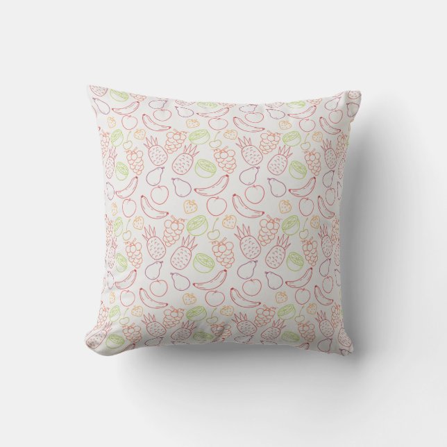 Fruit seamless pattern | Fruit surface pattern 12 Cushion (Front)
