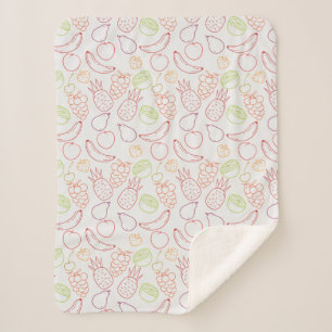 Fruit seamless pattern   Fruit surface pattern 12 Sherpa Blanket