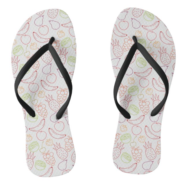 Fruit seamless pattern | Fruit surface pattern 12 Thongs (Footbed)