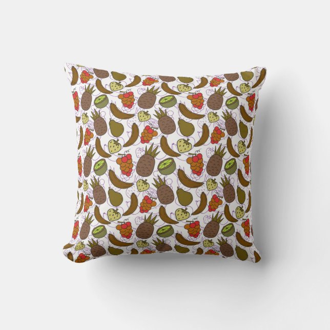 Fruit seamless pattern | Fruit surface pattern 14 Cushion (Front)