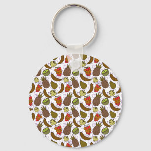 Fruit seamless pattern Fruit surface pattern 14 Key Ring