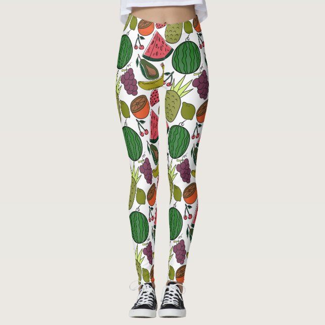 Fruit seamless pattern | Fruit surface pattern 15 Leggings (Front)