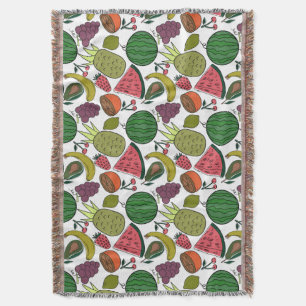 Fruit seamless pattern   Fruit surface pattern 15 Throw Blanket