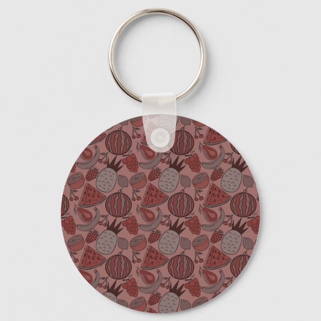 Fruit seamless pattern | Fruit surface pattern 16 Key Ring (Front)