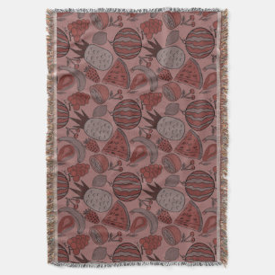 Fruit seamless pattern   Fruit surface pattern 16 Throw Blanket