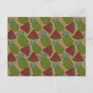 Fruit seamless pattern   Fruit surface pattern 17 Postcard