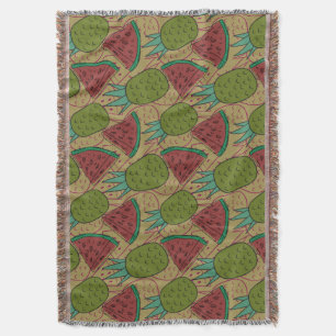 Fruit seamless pattern Fruit surface pattern 17 Throw Blanket