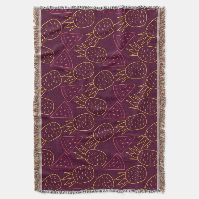 Fruit seamless pattern | Fruit surface pattern 18 Throw Blanket (Front Vertical)