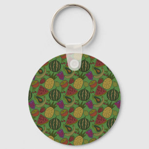 Fruit seamless pattern   Fruit surface pattern 19 Key Ring