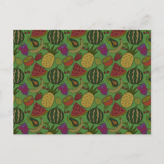 Fruit seamless pattern | Fruit surface pattern 19 Postcard (Front)