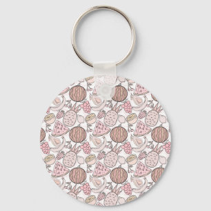 Fruit seamless pattern   Fruit surface pattern 1 Key Ring