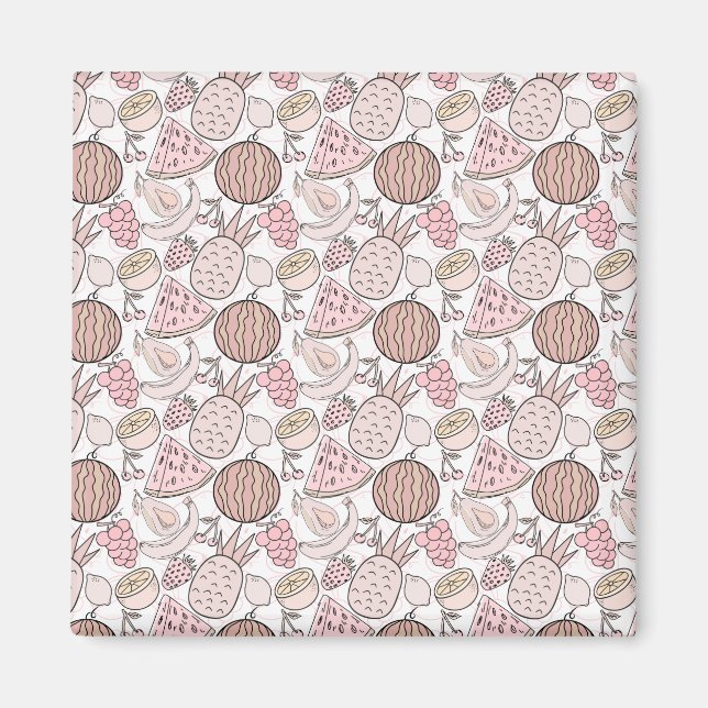 Fruit seamless pattern | Fruit surface pattern 1 Magnet (Front)