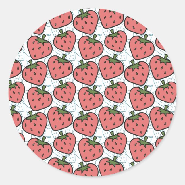 Fruit seamless pattern | Fruit surface pattern 21 Classic Round Sticker (Front)