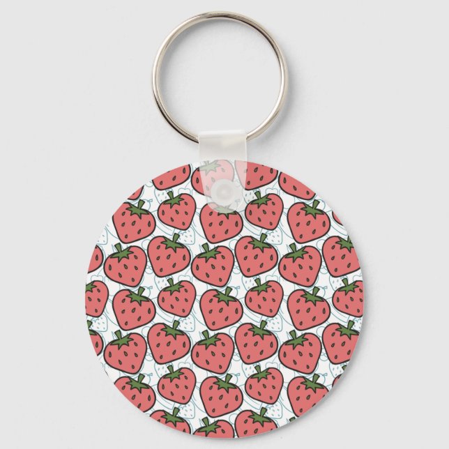 Fruit seamless pattern | Fruit surface pattern 21 Key Ring (Front)