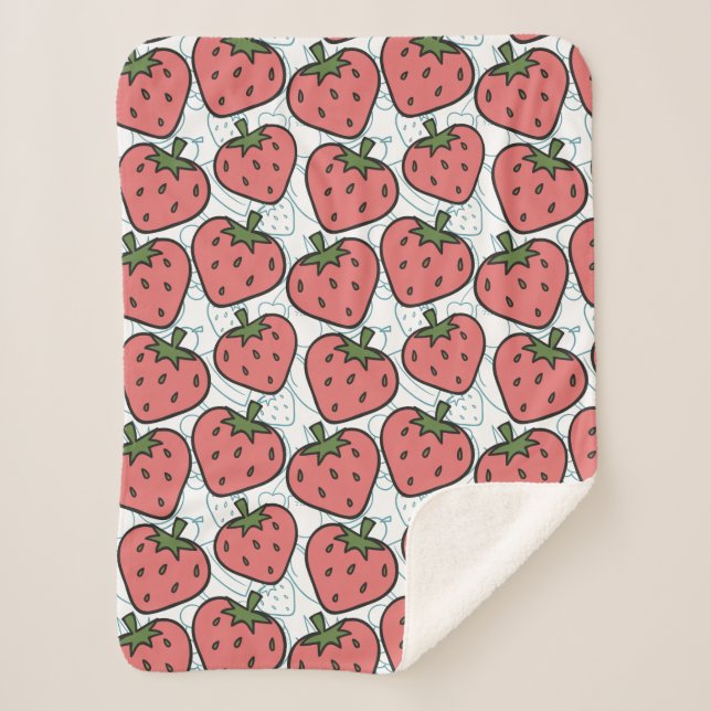 Fruit seamless pattern | Fruit surface pattern 21 Sherpa Blanket (Front)