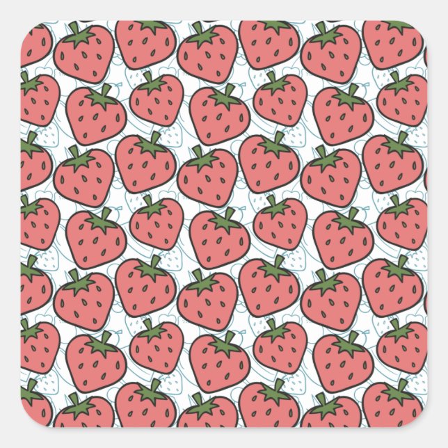Fruit seamless pattern | Fruit surface pattern 21 Square Sticker (Front)