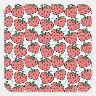 Fruit seamless pattern Fruit surface pattern 21 Square Sticker