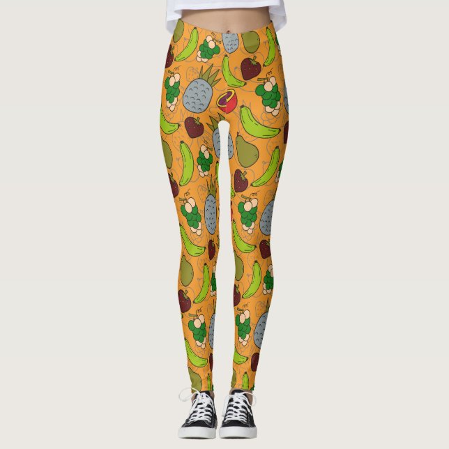 Fruit seamless pattern | Fruit surface pattern 23 Leggings (Front)